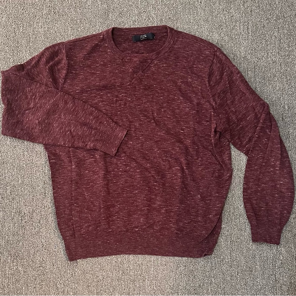 J. Crew Men's Burgundy Crewneck Sweater